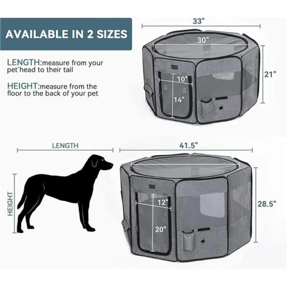 Playpen for for Large Dogs, with Water Bottle Holder, 41.5